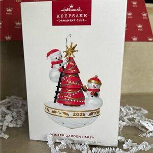 Hallmark Keepsake 2025 Snowman Ornament with Red and Gold Accents
